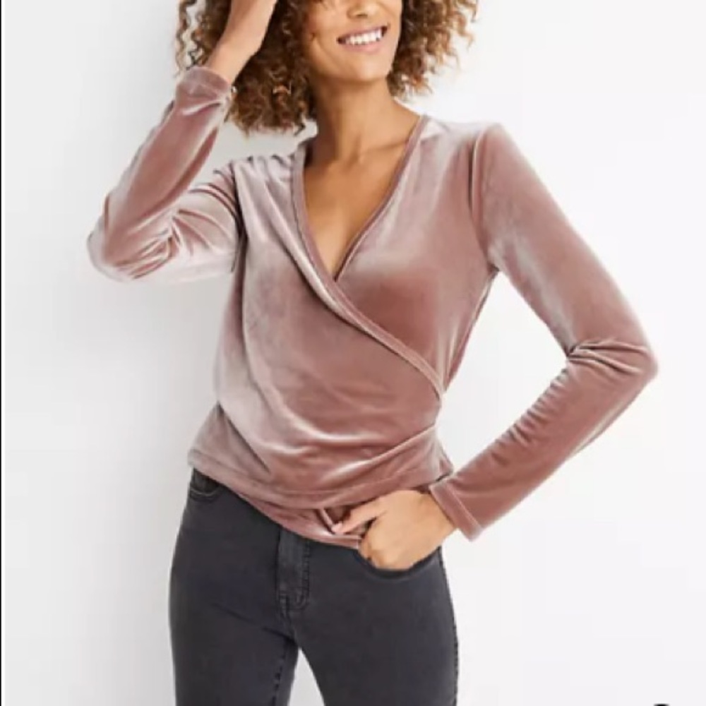 Madewell velvet ballet wrap top